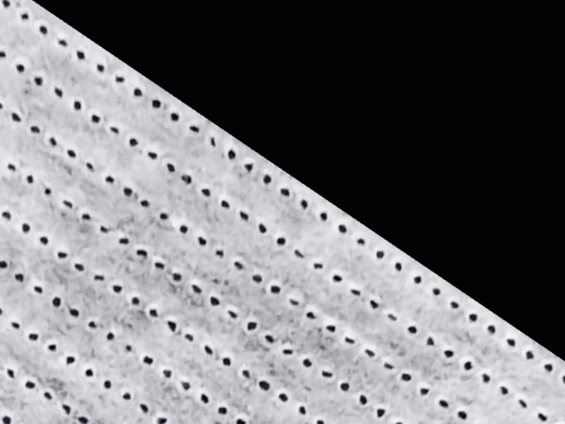 Varmluft-gjennom nonwoven stoff